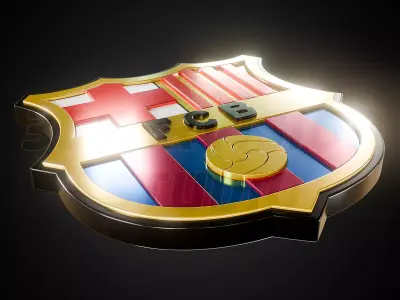 FC Barcelona logo - Cinematic - 3D print 3D model