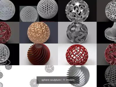sphere sculpture 3D Model Collection