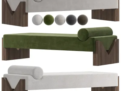 V Day Bed 3D model