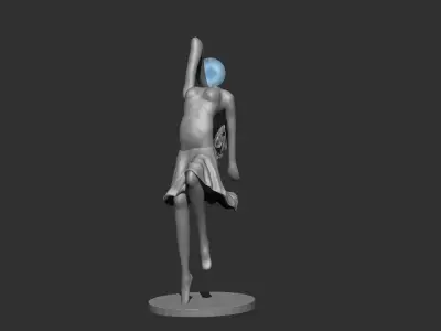 Ballet dancer statue lamp 3D print model