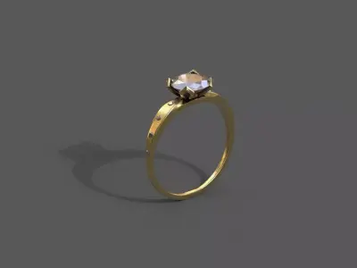 High-Quality 3D Ring Model Low-poly 3D model
