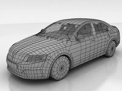 Skoda Octavia 3 RS liftback Low-poly 3D model
