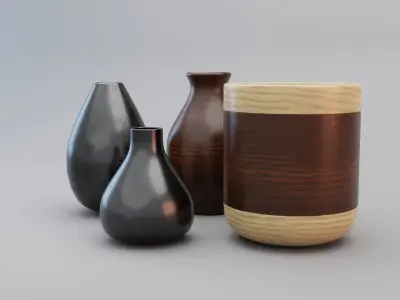Modern Vases Collection 3D model 3D model