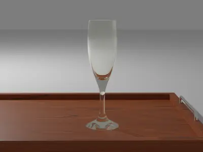 Glass Drinking Cup Set 3D model
