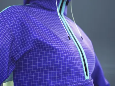 Nike Sport Jacket PBR Low-poly 3D model