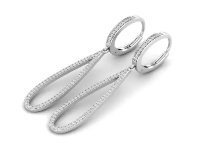 AV 475 Ladies Teardrop Dangling Earrings 3D print model