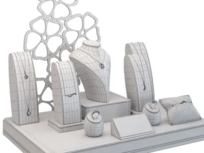 Stylish jewelry showcase 3D model
