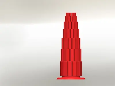 Parallelepiped Vases Free 3D model