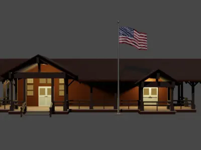 The forest house Free 3D model