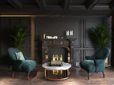 Livingroom Design 3D model