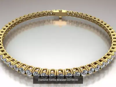 Colection Diamond Tennis Bracelet CDTB 253035 3D Model Pack