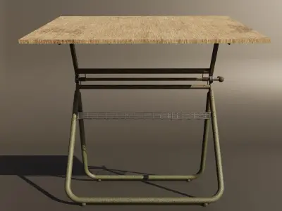 Old drawing table  3D model