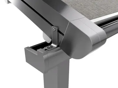 Motorized Pergola 2 stainless steel satin polished 3D model