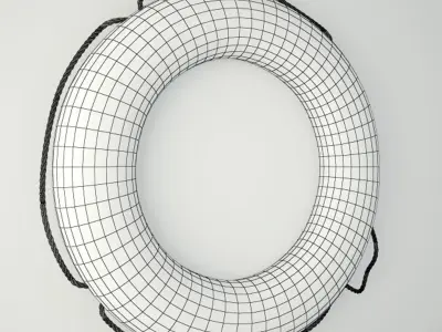 Vintage Life Preserver Mirror 3D model