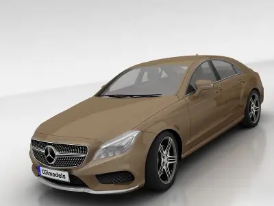 Mercedes Benz CLS Coupe Low-poly 3D model