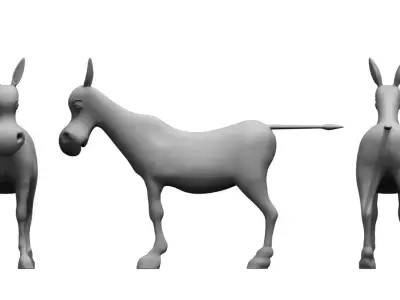 donky cartoon 3d model 3D model