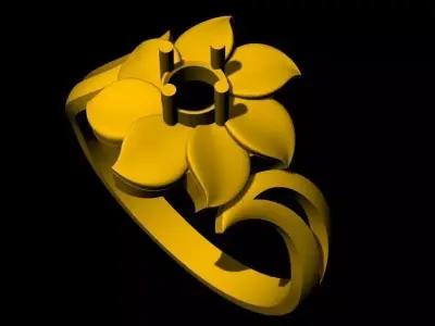 floral ring  3dm file 3D print model