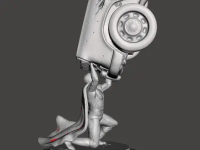 superman car lift action model  3D print model