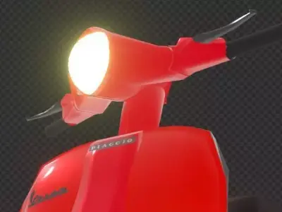 1981 Vespa PX150 Red 3D model