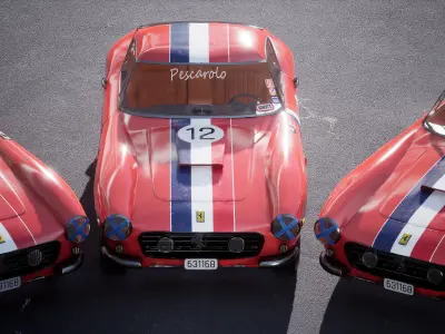 Ferrari 250 GT SWB - Le Mans Variant Low-poly 3D model