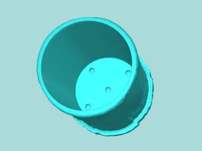 Vase 14 with Plate - Simple Plant Pot - Home Decor 3D print model