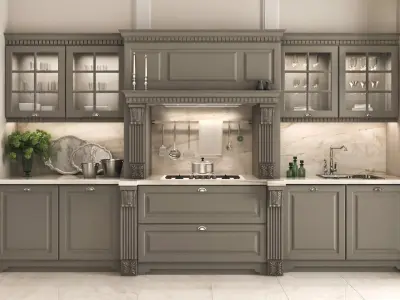 Kitchen Luxury Neoclassical  3D model