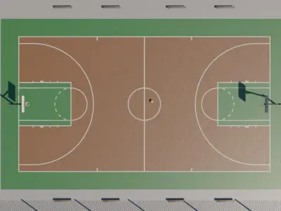 Basketball court outside 3D model