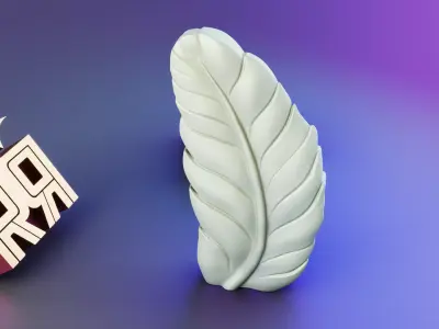 Art Feather Candle 3D print model