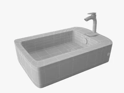 Bidet bathroom sink 3D model