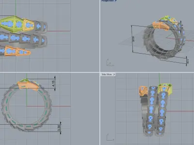 Serpent Ring 51111 3D print model