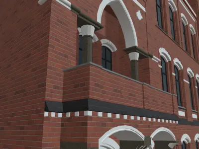 Low Poly Building Low-poly 3D model