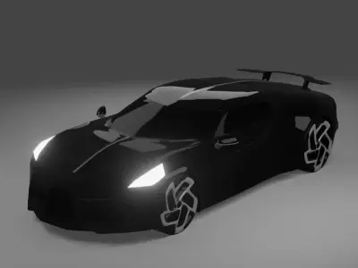 Bugatti la Voiture Noire Low-poly 3D model