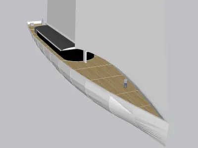 luxury sailyacht NGONI 3D model