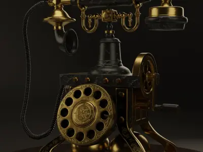 Vintage Telephone 3D model