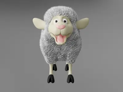 Cartoon Sheep 3D Model 3D model