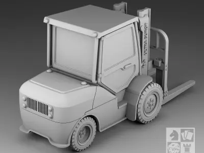 forklift truck 3D print model