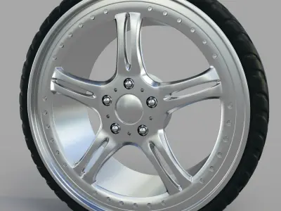 10 high detailed Car Wheels 3D model