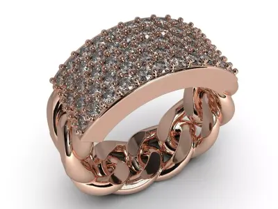  Jewelry Chain Ring  3D print model