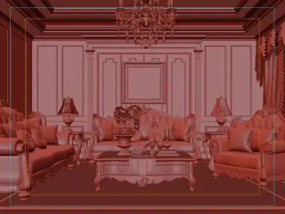 Luxury Living style 3D model