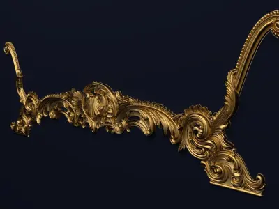 Classic Carved  for cnc 3D model 01 3D model