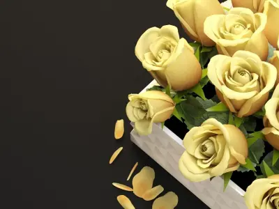 yellow flowerbox 3D model