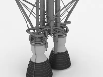 LR-87 Titan II Rocket Engine 3D model