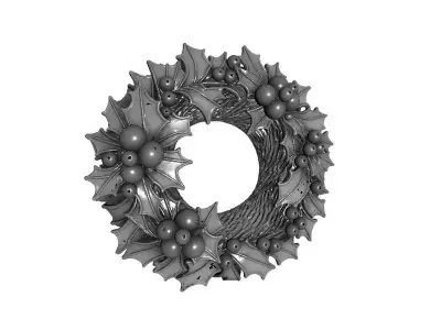 Christmas Wreath 3D Printable Decoration 3D print model