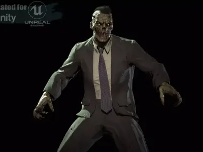 UrbanZombie5 for pack Low-poly 3D model