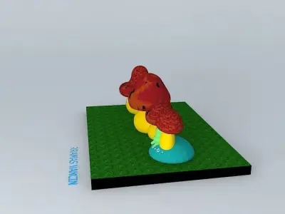 MUSHROOMS set of lego Free 3D model