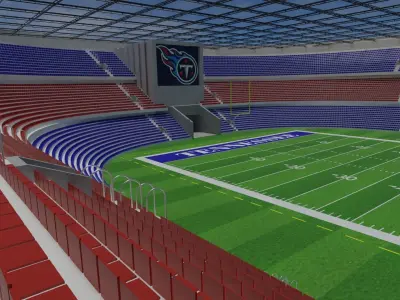 Tennessee Titans - American Football Stadium Low-poly 3D model
