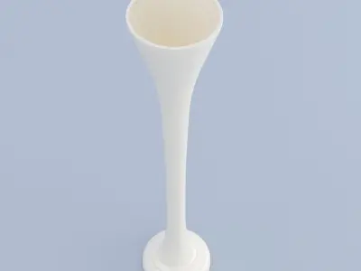 Long White Vase 3D model