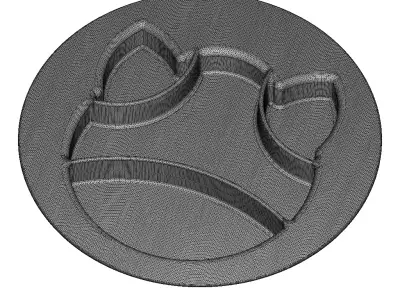 Cartoon Kids Partition Plate 3D print model