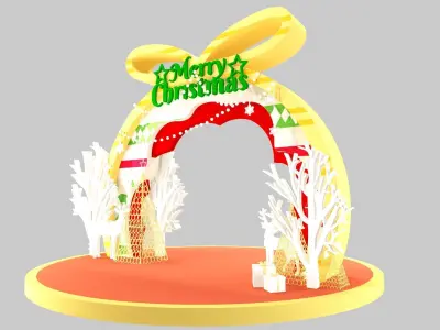 Merry Cristmas Arch 3D model