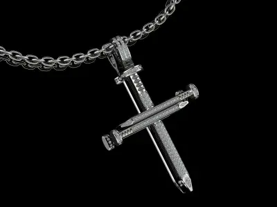  Nail Cross Pendant   3D print model